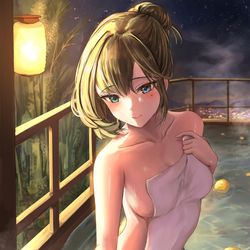 This is a pixiv picture whose title is 楓さんとゆず湯.