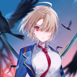 This is a pixiv picture whose title is ヘブバン1周年.