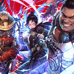 This is a pixiv picture whose title is PLAY ALIVE : Apex Legends　記念イラスト.