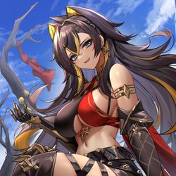 This is a pixiv picture whose title is Dehya.