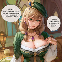 This is a pixiv picture whose title is Lisa - Genshin Impact.