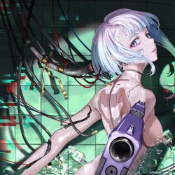 This is a pixiv picture whose title is Edgerunners.