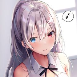 This is a pixiv picture whose title is 白髪ちゃん.