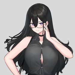 This is a pixiv picture whose title is 🖤.