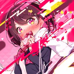 This is a pixiv picture whose title is "Heart Beating!!".