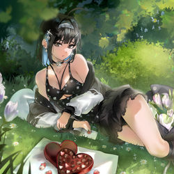 This is a pixiv picture whose title is All i care about is chocolate.