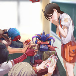 This is a pixiv picture whose title is ハッピーバレンタイン！(男子校バレンタイントレス).