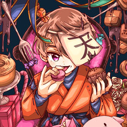 This is a pixiv picture whose title is 甘いものいっぱい.