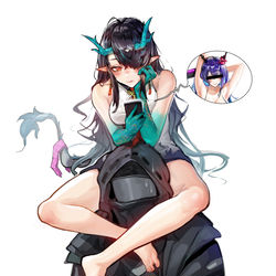 This is a pixiv picture whose title is 手机检查！Look through the mobile.