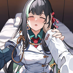 This is a pixiv picture whose title is Kiss Please.