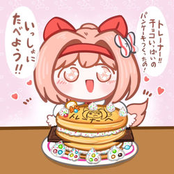 This is a pixiv picture whose title is ウララちゃんと一緒に食べたい愛情たっぷりバレンタイン🍫🌸💕.