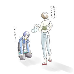 This is a pixiv picture whose title is 対比.