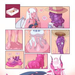 This is a pixiv picture whose title is スパイスとスライム / Spice and Slime.