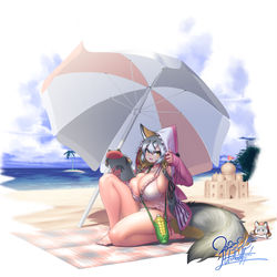 This is a pixiv picture whose title is ｼﾏﾊｲ水着.
