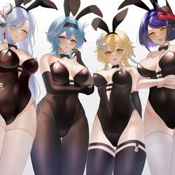 This is a pixiv picture whose title is 見下しバニー.