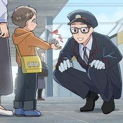 This is a pixiv picture whose title is 憧れの人へ.