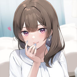 This is a pixiv picture whose title is 「わたしの、飲んでみますか...？」.
