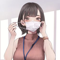 This is a pixiv picture whose title is 隣席の同僚.