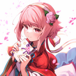This is a pixiv picture whose title is 【FE】バレンタインサクラ【ヒーローズ】.