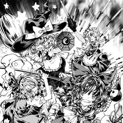 This is a pixiv picture whose title is 自機組.