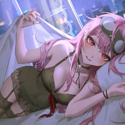 This is a pixiv picture whose title is Oyasumori.