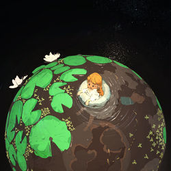 This is a pixiv picture whose title is メダカ池の星.