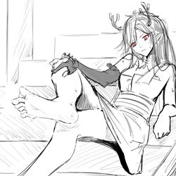 This is a pixiv picture whose title is 黑白杂图.