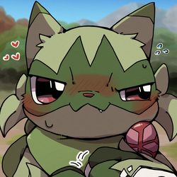 This is a pixiv picture whose title is ニャローテめちゃくちゃに照れさせたい.