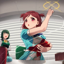 This is a pixiv picture whose title is 衣装を作る美咲ちゃん.