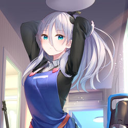 This is a pixiv picture whose title is 掃除の時間だ.