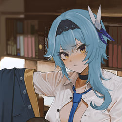 This is a pixiv picture whose title is School girl Eula.