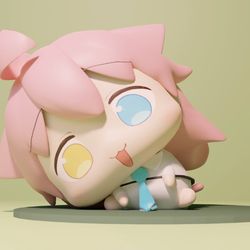 This is a pixiv picture whose title is ホシノ3Dモデル完成！.