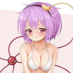This is a pixiv picture whose title is 白ビキニさとり.