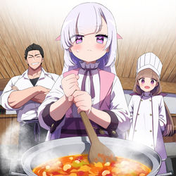 This is a pixiv picture whose title is 追放者食堂へようこそ！6巻.