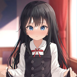 This is a pixiv picture whose title is 朝潮.