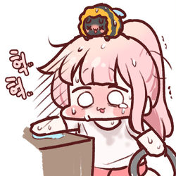 This is a pixiv picture whose title is 허니츄러스.