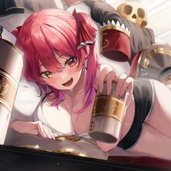 This is a pixiv picture whose title is Houshou Marine💛❤️🏴‍☠️.