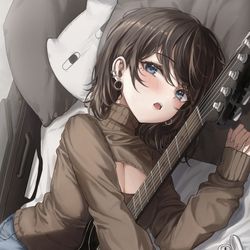 This is a pixiv picture whose title is 演奏する？🖤.