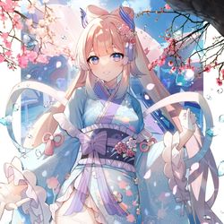 This is a pixiv picture whose title is 梅と珊瑚宮心海.