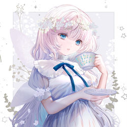 This is a pixiv picture whose title is ドライフラワーガール(アニメ塗版).