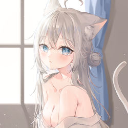 This is a pixiv picture whose title is ご主人、、、おはよ、、？.