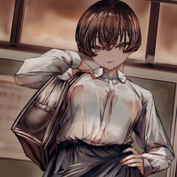 This is a pixiv picture whose title is ”いる？義理だけど”.