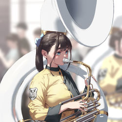 This is a pixiv picture whose title is 低音系女子.