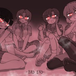 This is a pixiv picture whose title is 【commission】higurashi bad end.