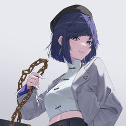 This is a pixiv picture whose title is コラボ衣装夜蘭.