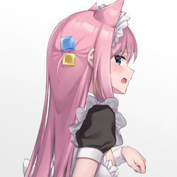 This is a pixiv picture whose title is 猫耳メイドぼっちにゃん.
