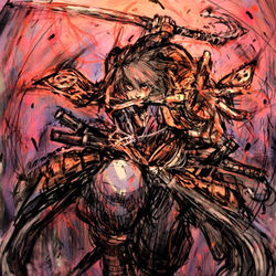 This is a pixiv picture whose title is 島津豊久（Pixivリクエスト）.