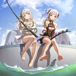 This is a pixiv picture whose title is 釣りに行こう！お姉さん！.