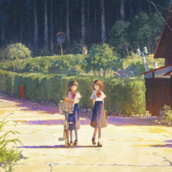 This is a pixiv picture whose title is 下校.