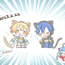This is a pixiv picture whose title is 兄さん猫の日.